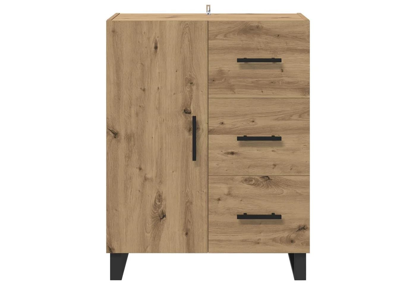 vidaXL Sideboard Artisan-Eiche Verbundholz und Eisen - Bild 5