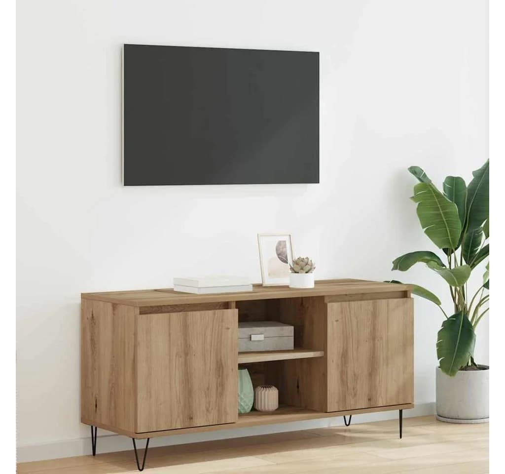 vidaXL TV-Schrank Artisan-Eiche Modern Holzwerkstoff