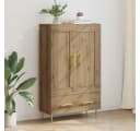 vidaXL Highboard Artisan-Eiche Modern mit goldenen Beinen Bild 1