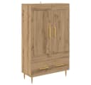 vidaXL Highboard Artisan-Eiche Modern mit goldenen Beinen Bild 2