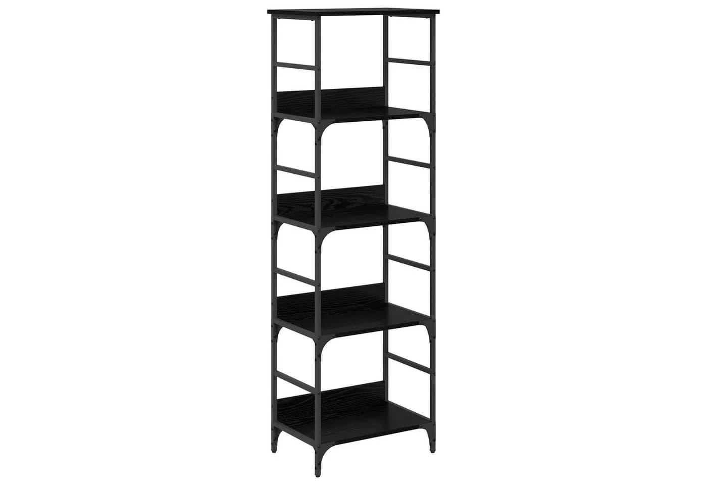 vidaXL Bücherregal 4 Ebenen Schwarz Holzwerkstoff Metall - Bild 2