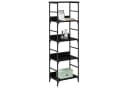 vidaXL Bücherregal 4 Ebenen Schwarz Holzwerkstoff Metall Bild 3