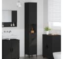 vidaXL Badezimmerschrank Schwarz Holzwerkstoff Metall Modern Bild 1