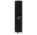 vidaXL Badezimmerschrank Schwarz Holzwerkstoff Metall Modern Bild 2