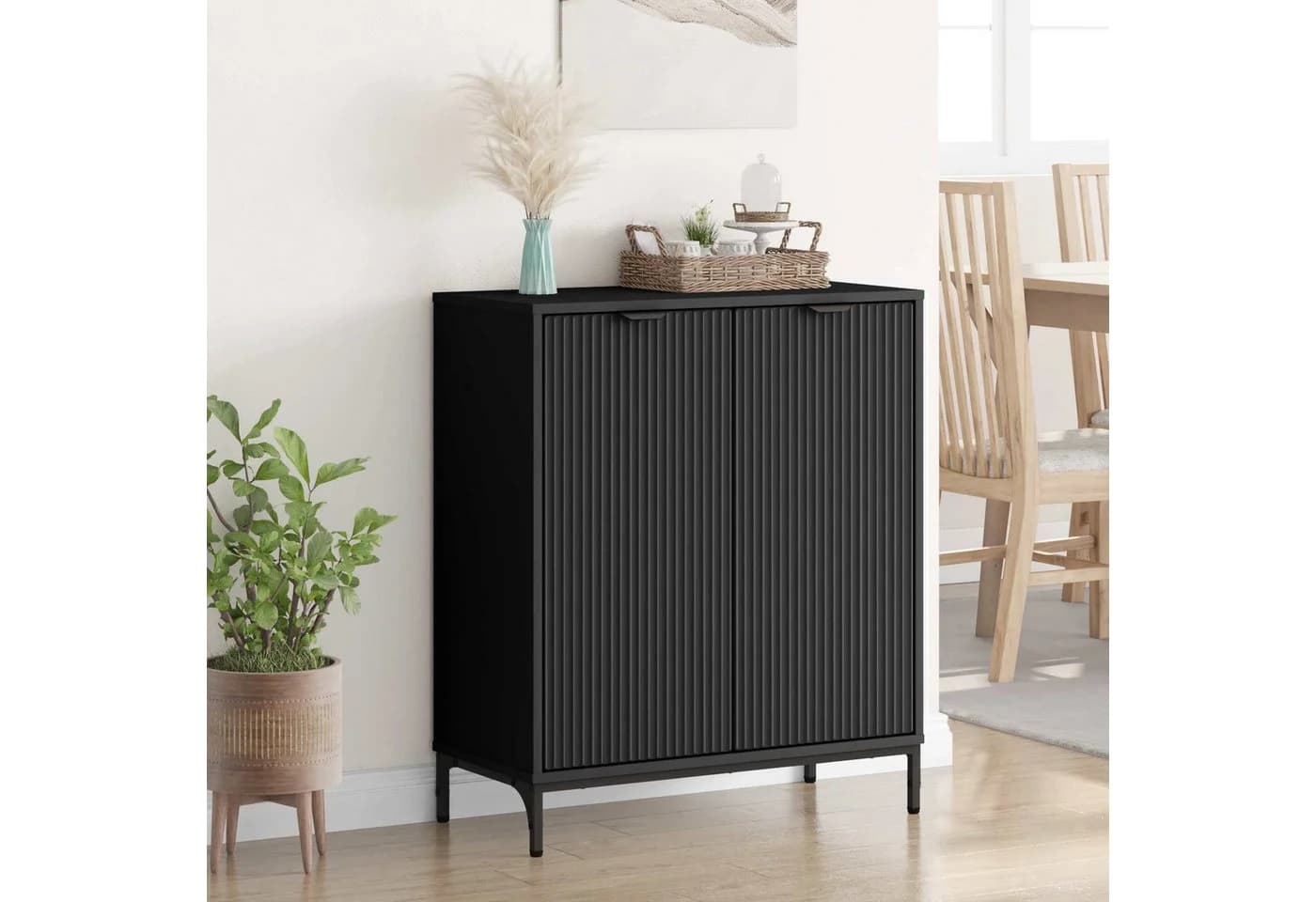 vidaXL Sideboard Schwarz Holzwerkstoff Modern - Bild 4