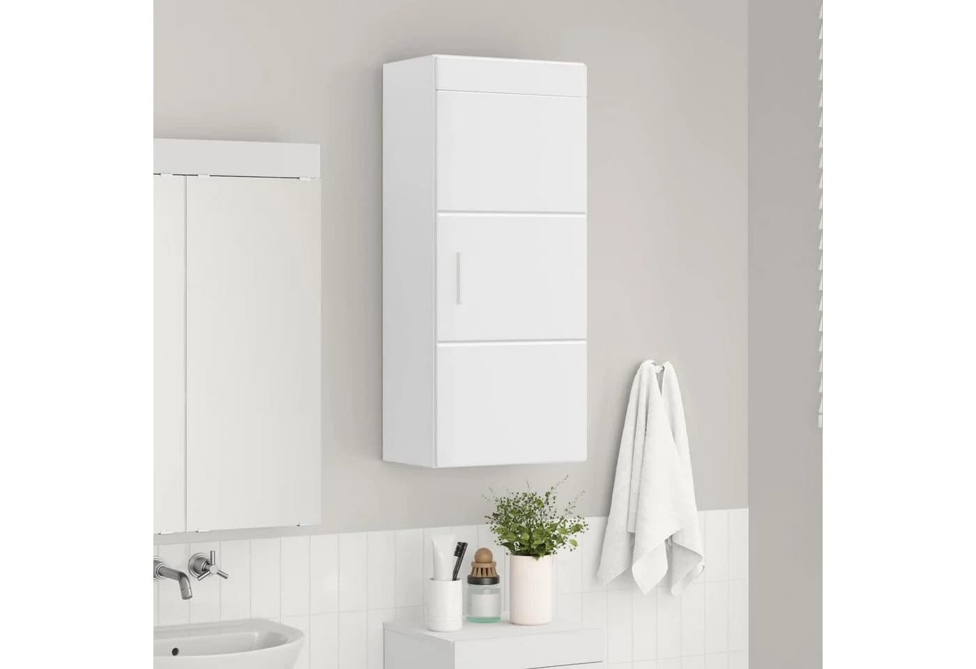 vidaXL Badezimmerspiegelschrank TULUM Weiß Holzwerkstoff - Bild 4