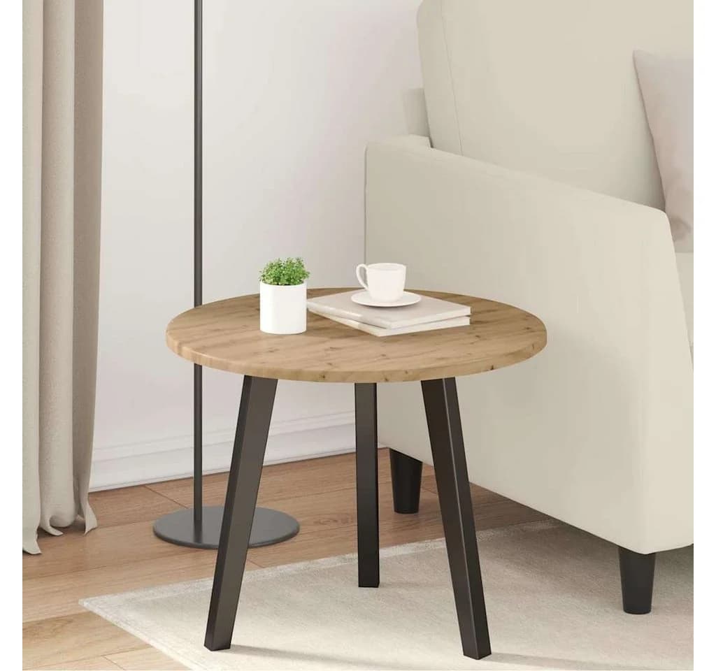 vidaXL Tischplatte Artisan-Eiche Rund Holzwerkstoff