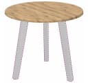vidaXL Tischplatte Artisan-Eiche Rund Holzwerkstoff Bild 3