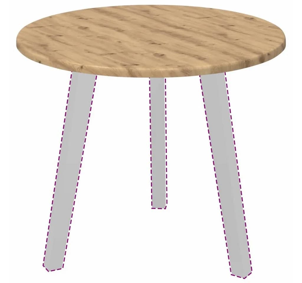 vidaXL Tischplatte Artisan-Eiche Rund Holzwerkstoff - Bild 3