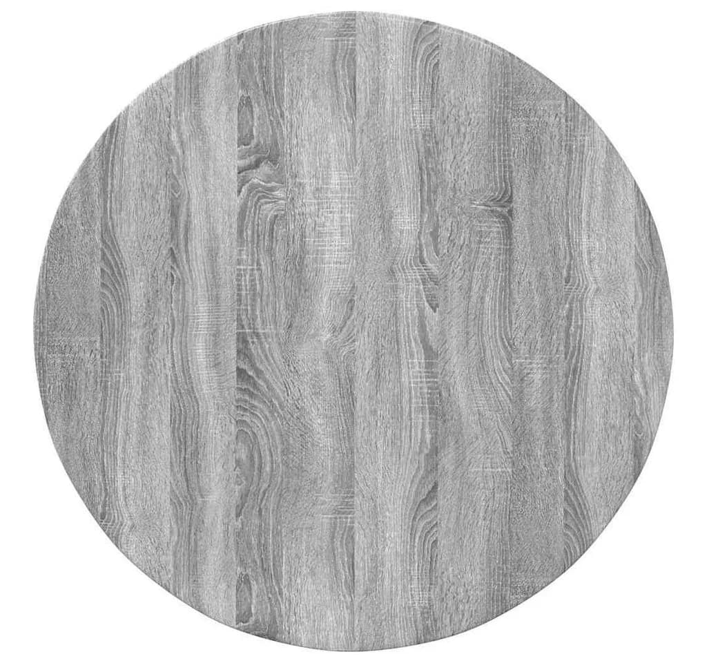 vidaXL Tischplatte Grau Sonoma Ø 80 cm Holzwerkstoff - Bild 2