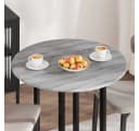 vidaXL Tischplatte Grau Sonoma Ø 80 cm Holzwerkstoff Bild 4