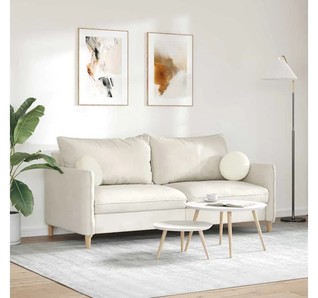 vidaXL Sitzkissen Samt Creme 30x13 cm - Bild 4