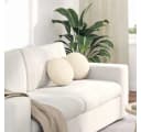 vidaXL Sitzkissen 2er Set Creme Cordstoff Rund Ø30 cm Bild 1