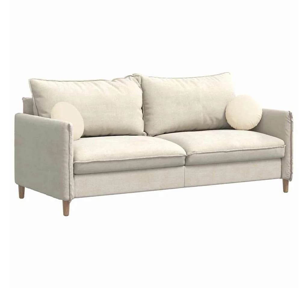vidaXL Sitzkissen 2er Set Creme Cordstoff Rund Ø30 cm - Bild 3