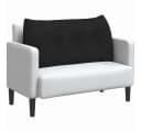 vidaXL Rückenkissen Schwarz Ergonomisch Samtstoff Bild 3