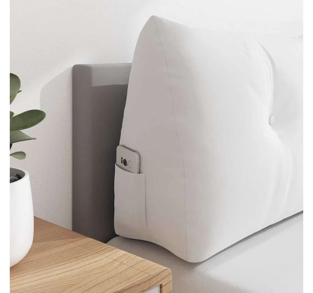 vidaXL Rückenkissen Weiß Samt Ergonomisch Abnehmbar - Bild 5