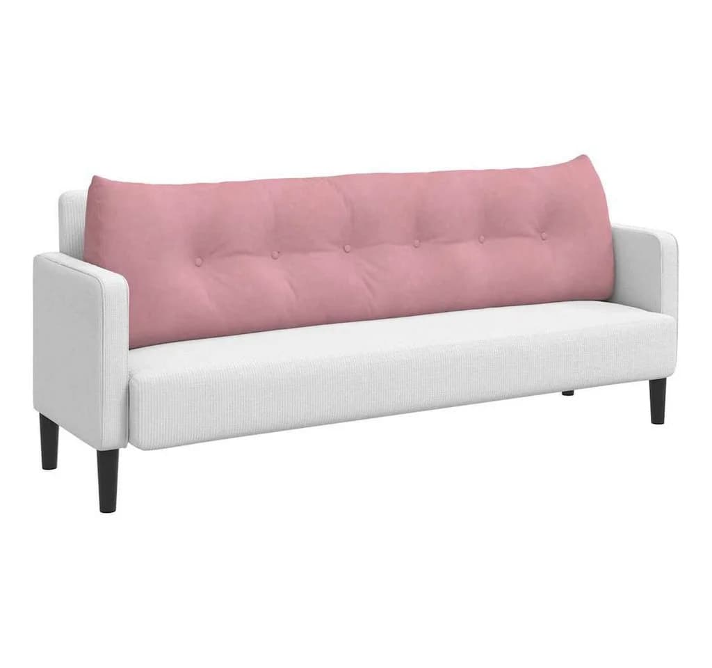 vidaXL Rückenkissen Rosa Samt Ergonomisch Mit Seitentasche - Bild 3