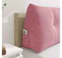 vidaXL Rückenkissen Rosa Samt Ergonomisch Mit Seitentasche Bild 5