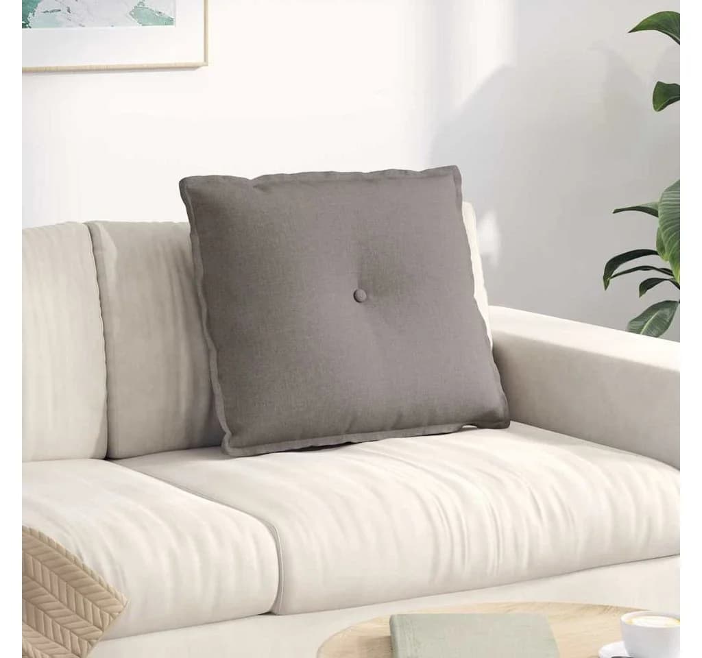 vidaXL Rückenkissen Taupe Stoff 60x19x50 cm