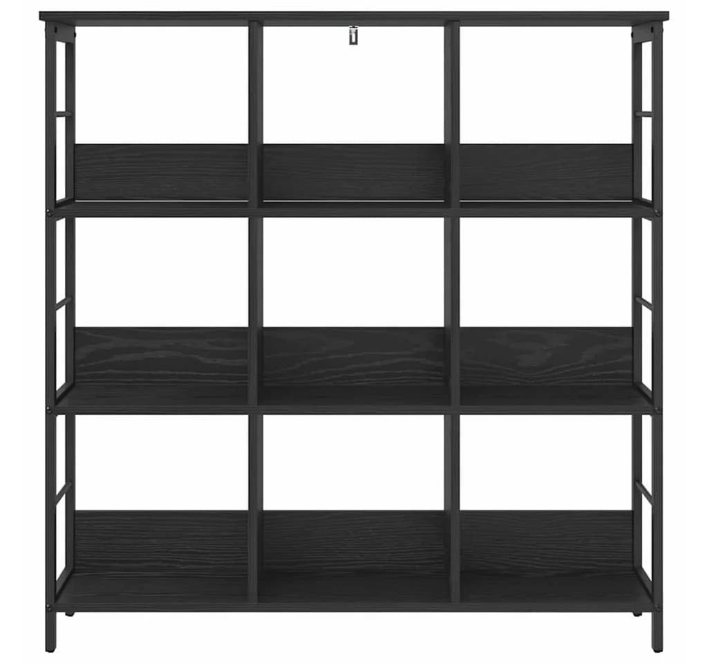 vidaXL Bücherregal 9 Ebenen Schwarz Eichen-Optik Holzwerkstoff Stahl - Bild 5