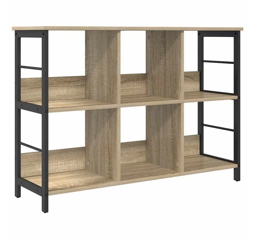 vidaXL Bücherregal 6 Ebenen Industriestil Holzwerkstoff Stahl - Bild 2