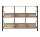vidaXL Bücherregal 6 Ebenen Industriestil Holzwerkstoff Stahl Bild 5