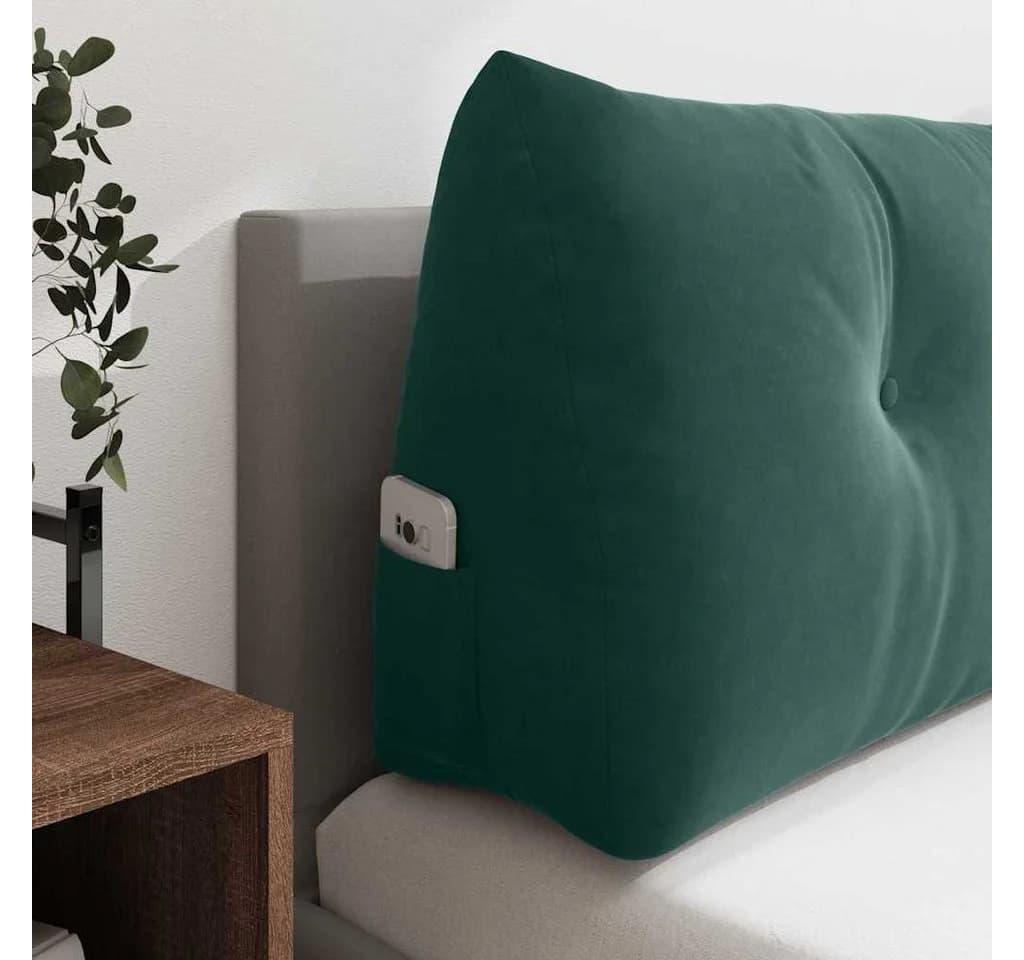 vidaXL Rückenkissen Dunkelgrün Samt Ergonomisch - Bild 5