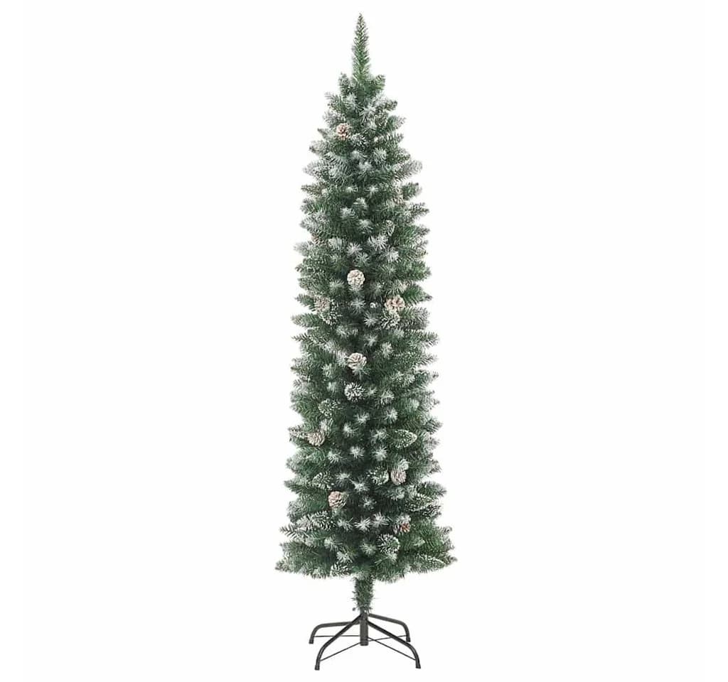 vidaXL Künstlicher Weihnachtsbaum 120 cm Grün/Weiß mit LED-Lichterkette - Bild 5