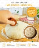 Rattan Gärkorb Brotbacken 22cm mit Gärtuch & Bäckermesser Bild 1