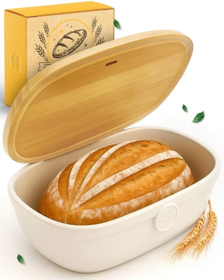 KRUSTENZAUBER Brotkasten Moderner Brotkorb für frisches Brot - Bild 2