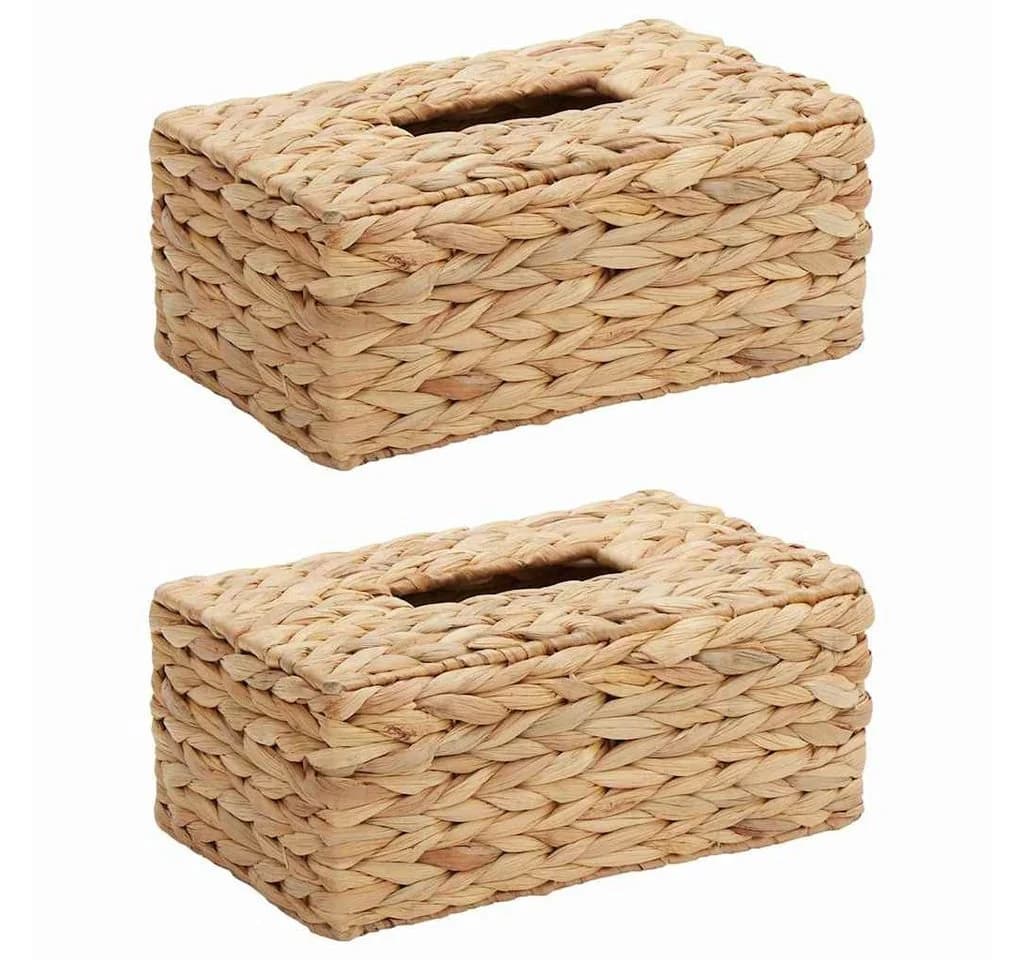 vidaXL Taschentuchboxdeckel Wasserhyazinthe 27,5 x 16,5 x 14 cm - Bild 2
