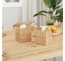 vidaXL Taschentuchboxdeckel 2er Set Wasserhyazinthe Braun Bild 1