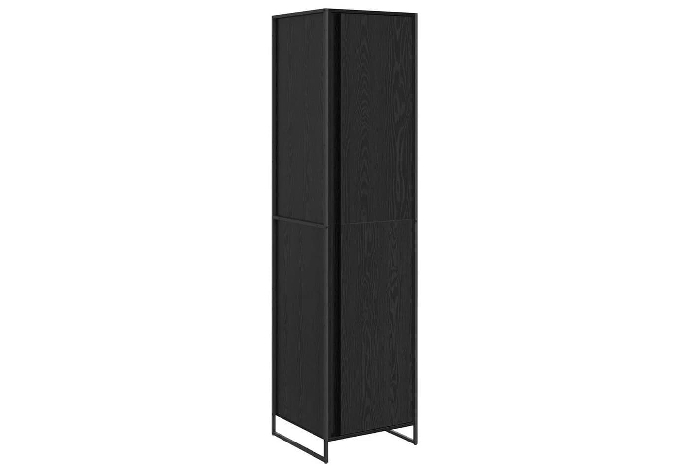 vidaXL Kleiderschrank Schwarz Eichen-Optik 4 Türen Industrial Design - Bild 2
