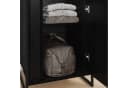 vidaXL Kleiderschrank Schwarz Eichen-Optik 4 Türen Industrial Design Bild 3
