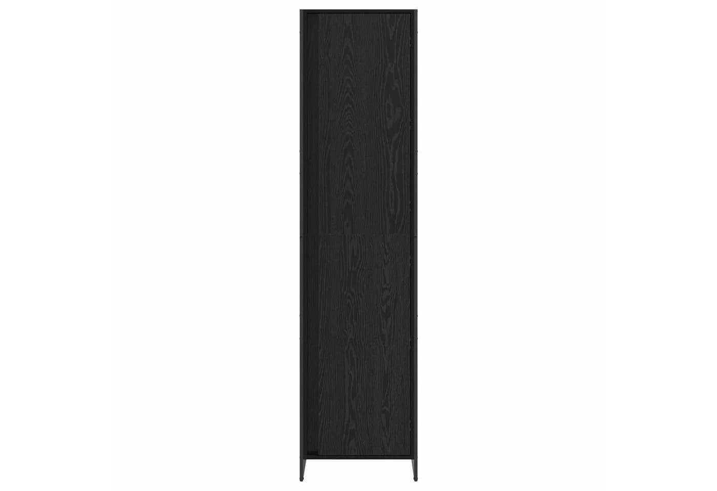 vidaXL Kleiderschrank Schwarz Eichen-Optik 4 Türen Industrial Design - Bild 5