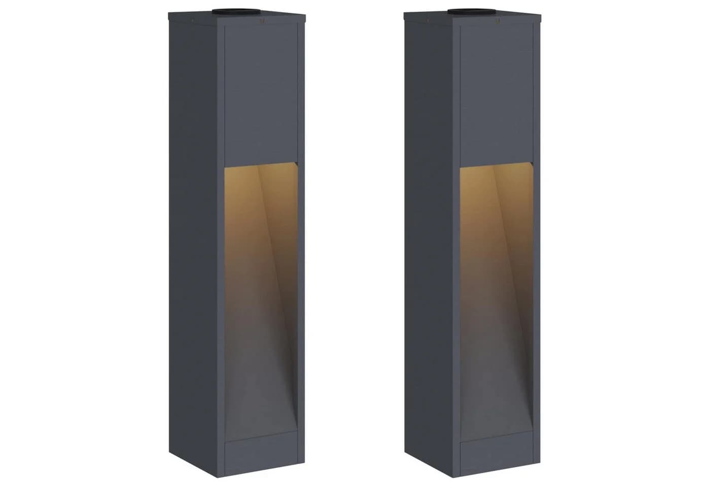 vidaXL Solar-LED-Wegeleuchte 2er-Pack Anthrazit - Bild 2