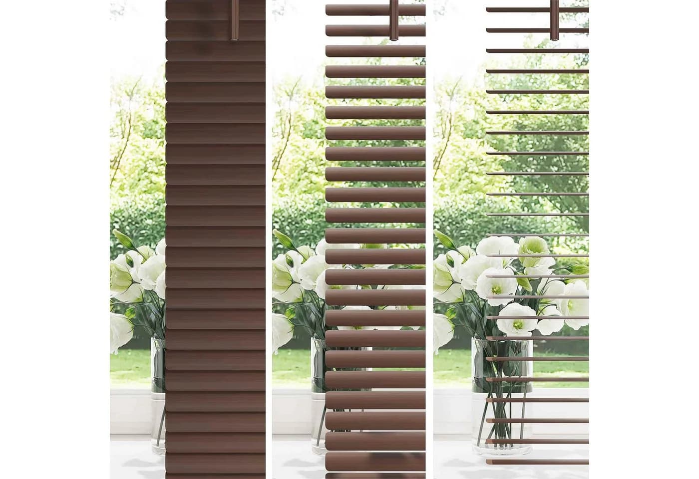 vidaXL Jalousie Dunkelbraun mit Muster PVC 213x70 cm - Bild 4