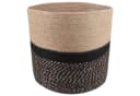 vidaXL Jute Blumentopf-Set 2 Stk. Schwarz/Natürlich Ø 28 cm Bild 1