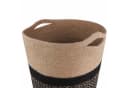 vidaXL Jute Blumentopf-Set 2 Stk. Schwarz/Natürlich Ø 28 cm Bild 4