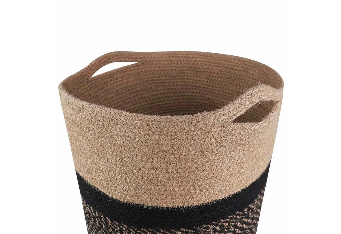vidaXL Jute Blumentopf-Set 2 Stk. Schwarz/Natürlich Ø 28 cm - Bild 4