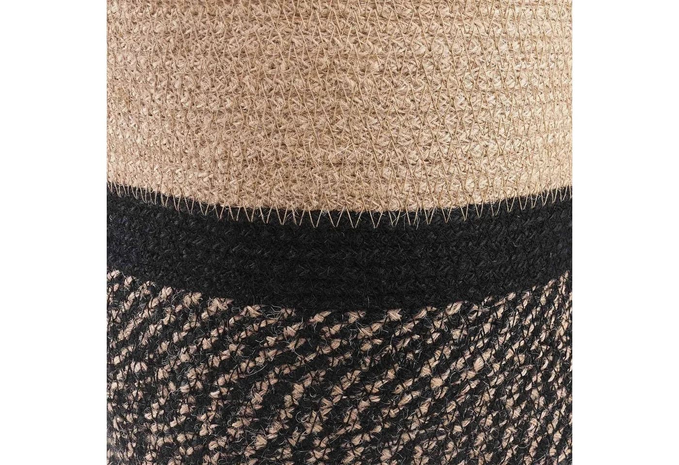 vidaXL Jute Blumentopf-Set 2 Stk. Schwarz/Natürlich Ø 28 cm - Bild 5