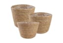 vidaXL Blumentopf Set 3-tlg. Natur Seegras Bild 2