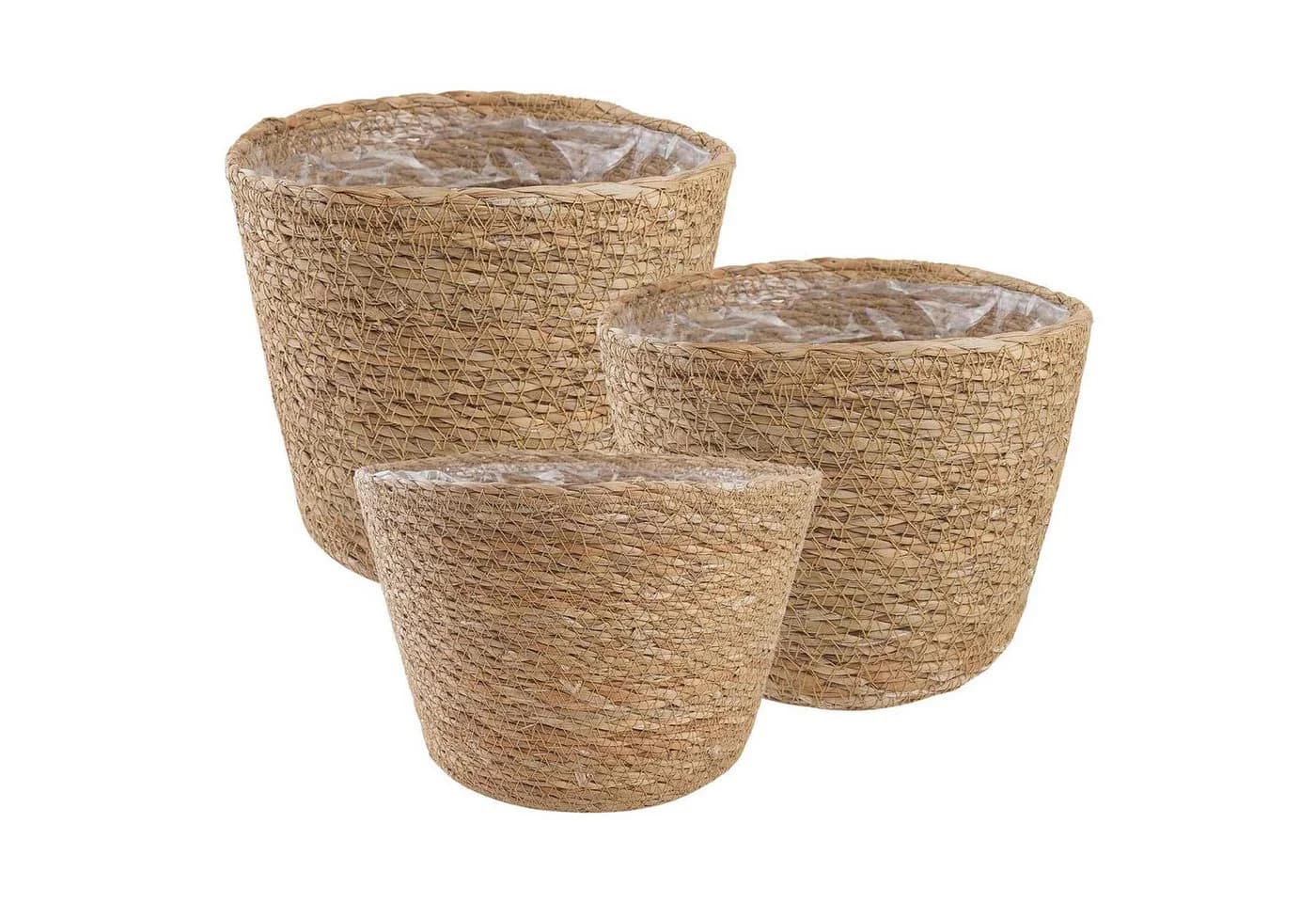 vidaXL Blumentopf Set 3-tlg. Natur Seegras - Bild 2