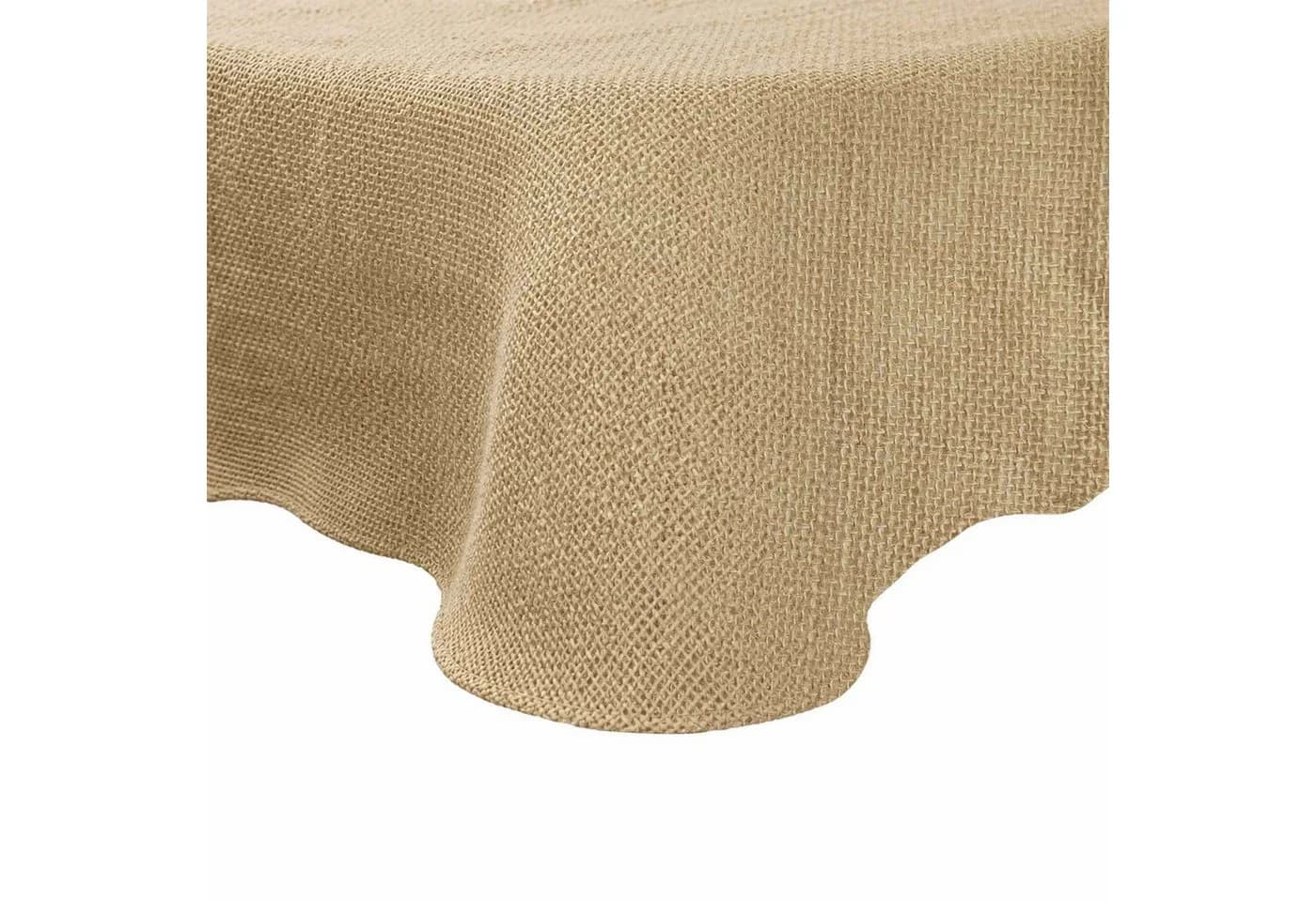 vidaXL Jute-Tischdecke Natur Ø 180 cm 100% Tossa-Jute - Bild 2