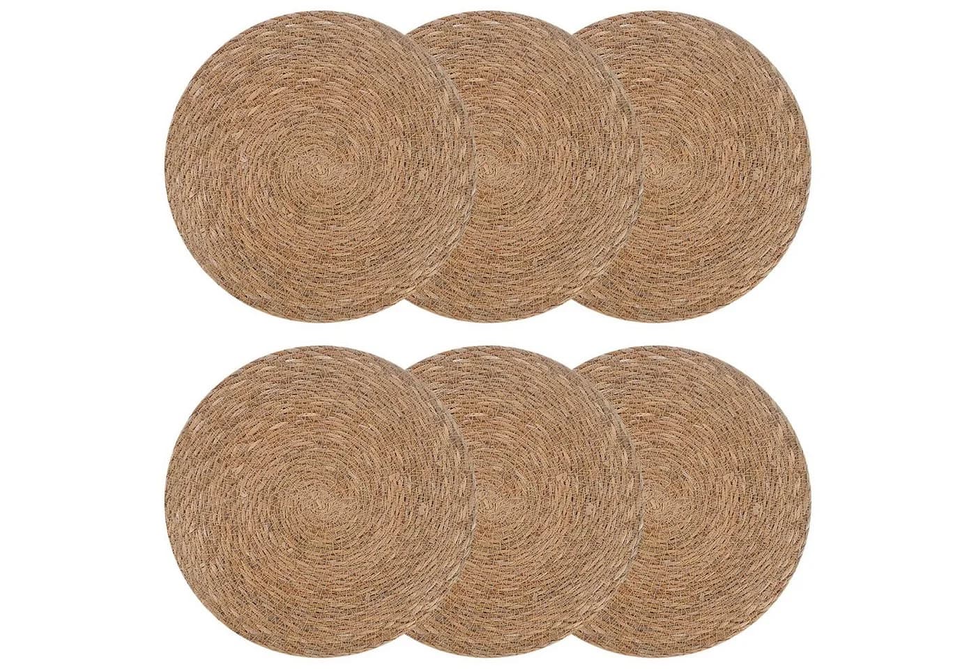 vidaXL Platzset Seegraskissen 6er-Set Natur 100% Seegras - Bild 2