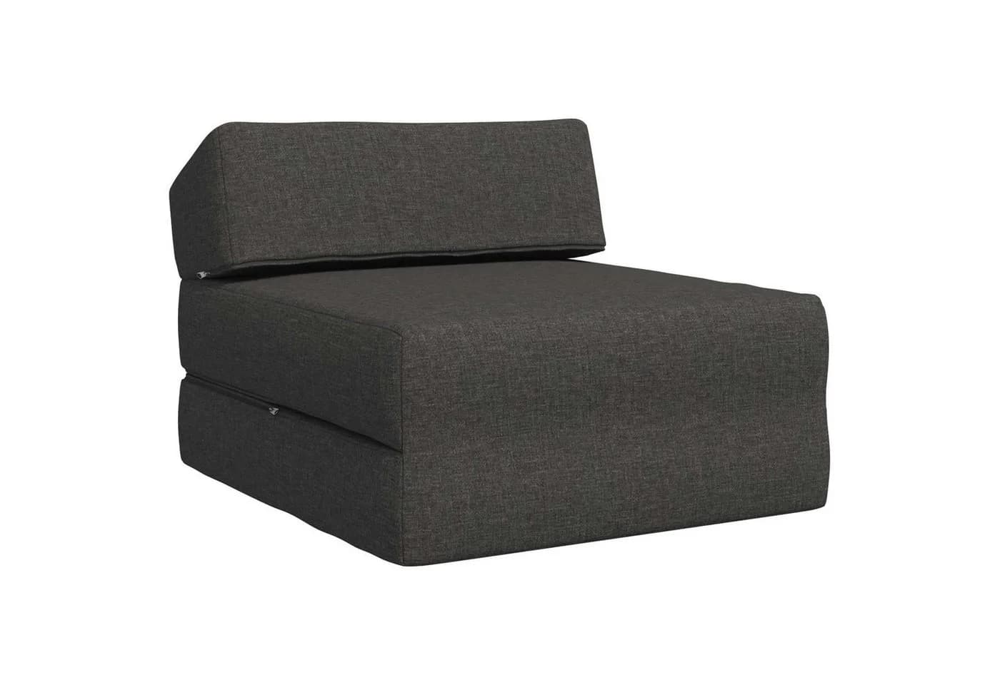 vidaXL Klappsofa Bett Dunkelgrau 2-in-1 Schlafsofa mit abnehmbarem Bezug - Bild 2