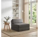 vidaXL Klappsofa mit Schlaffunktion Dunkelgrau Stoff Bild 1