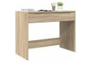 vidaXL Schreibtisch Sonoma-Eiche Holzwerkstoff mit Schublade Bild 3