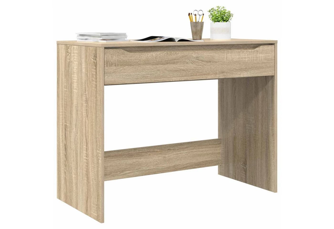 vidaXL Schreibtisch Sonoma-Eiche Holzwerkstoff mit Schublade - Bild 3