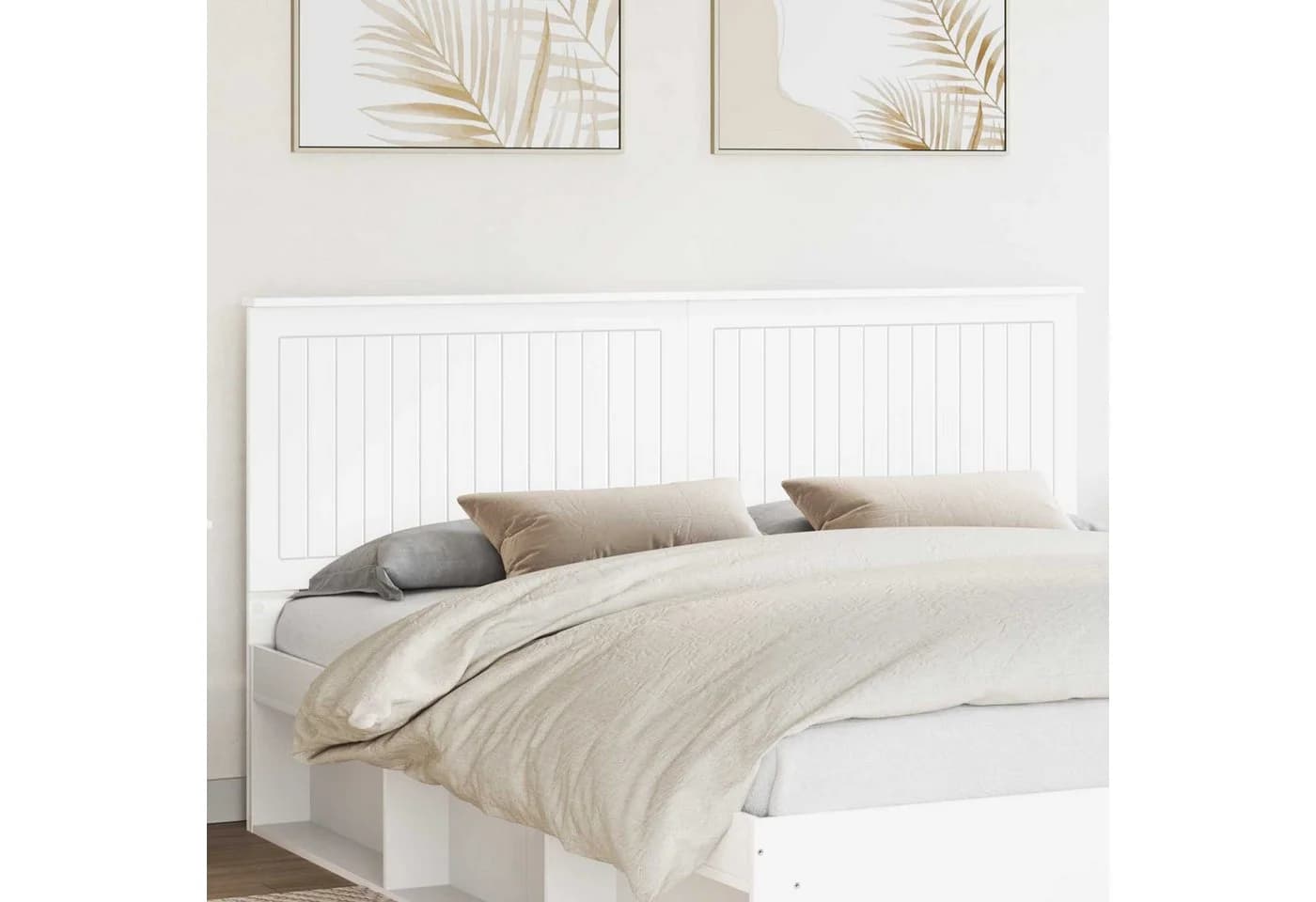 vidaXL Bett Kopfteil Weiß 180 cm Holzwerkstoff Modern